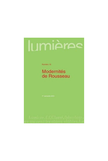 Modernités de Rousseau - Lumières 15