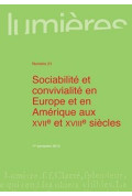 Sociabilité et convivialité en Europe et en Amérique aux XVIIe et XVIIIe  siècles - Lumières 21