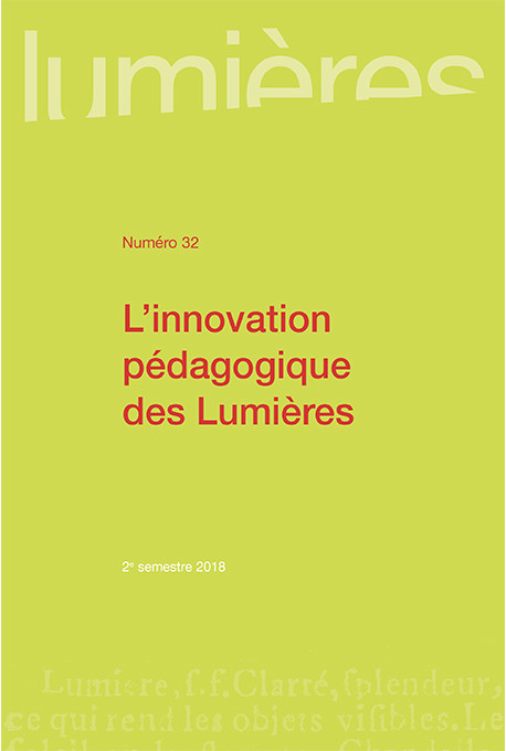 L\'innovation pédagogique des Lumières