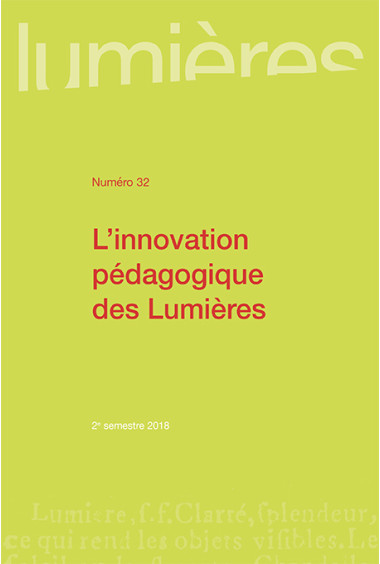 L\'innovation pédagogique des Lumières