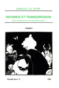 (COLLECTIF)
Déviance et transgression dans la littérature et les arts britanniques, Annales du GERB, 8