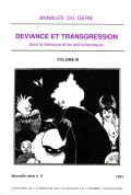 (COLLECTIF)\nDéviance et transgression dans la littérature et les arts britanniques, Annales du GERB, 9