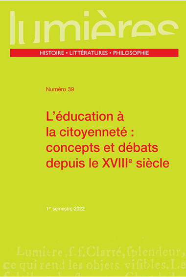 L\'éducation à la citoyenneté : concepts et débats depuis le XVIIIe siècle