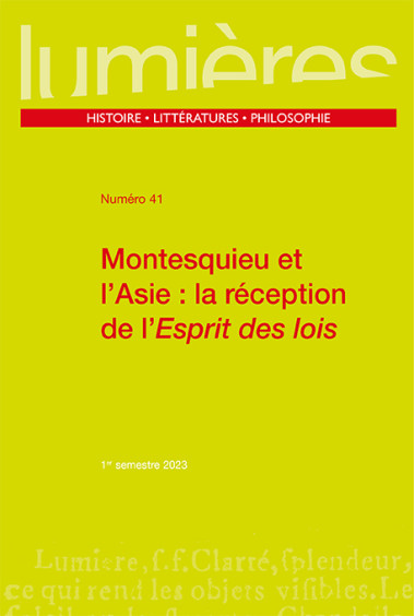 Montesquieu et l’Asie : la réception de l’Esprit des lois