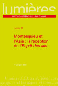 Montesquieu et l’Asie : la réception de l’Esprit des lois