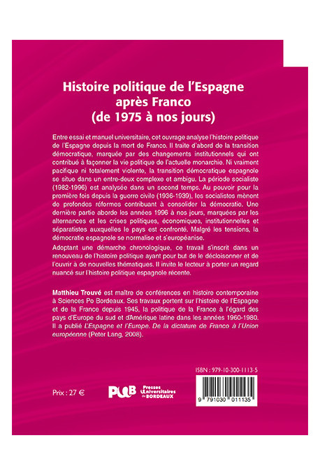 Histoire politique de l'Espagne après Franco