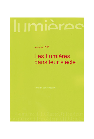 (COLLECTIF)\nLes lumières dans leur siècle, n°17-18