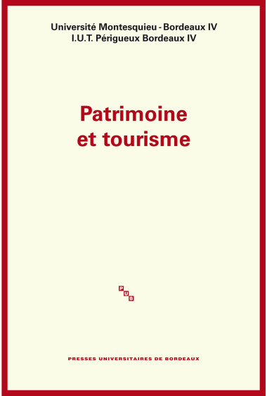 (COLLECTIF)Patrimoine et tourisme