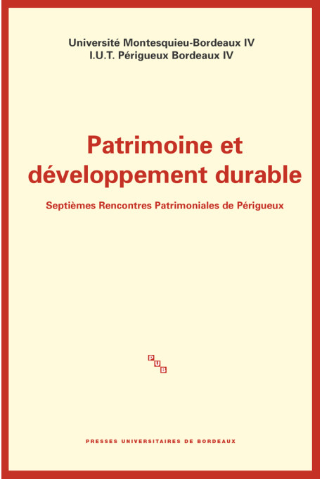 Patrimoine et développement durable