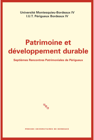 Patrimoine et développement durable